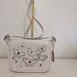 Coach Small Saddle Bag Butterfly Cream EUC